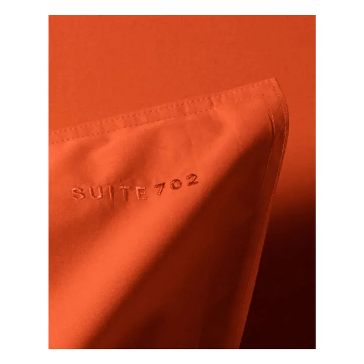 Taie d'oreiller en percale organique - Poppy Orange | Orange- Image produit n°3