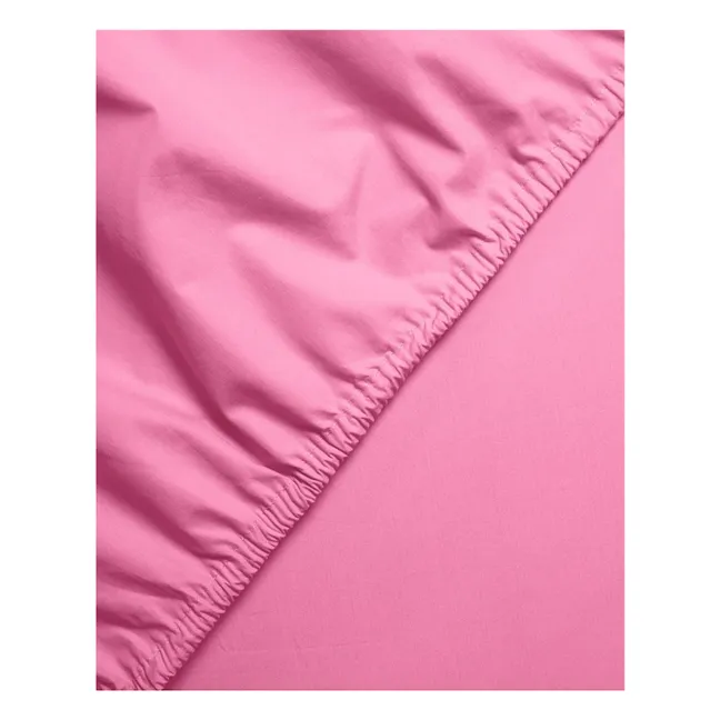Sábana bajera percal bio - Pink Candy | Rosa