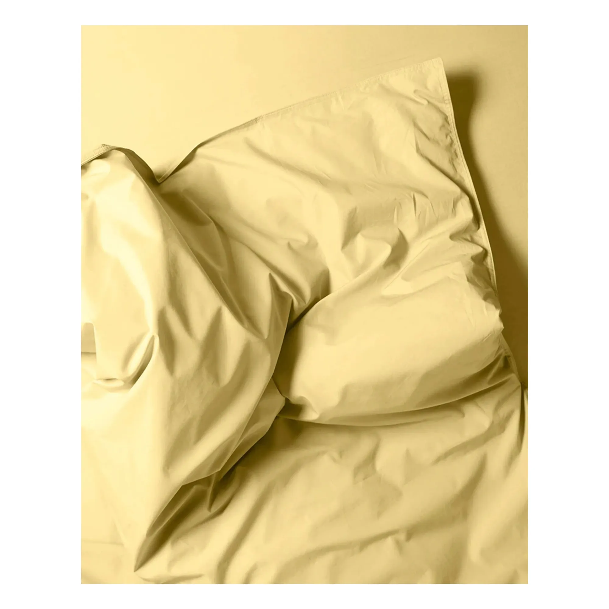 Suite 702 Yellow Organic Percale Comforter Cover - Butter