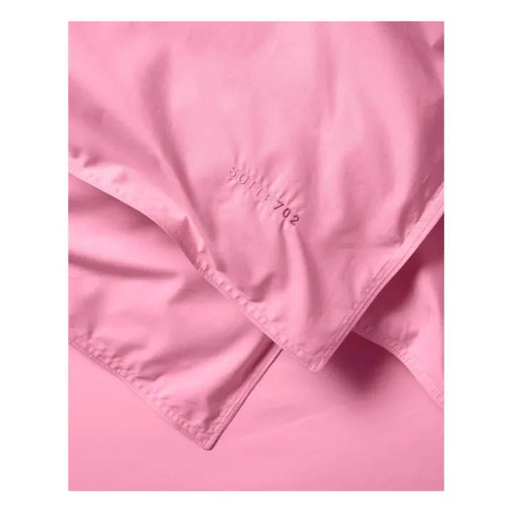 Taie d'oreiller en percale organique - Pink Candy | Rose bonbon- Image produit n°3