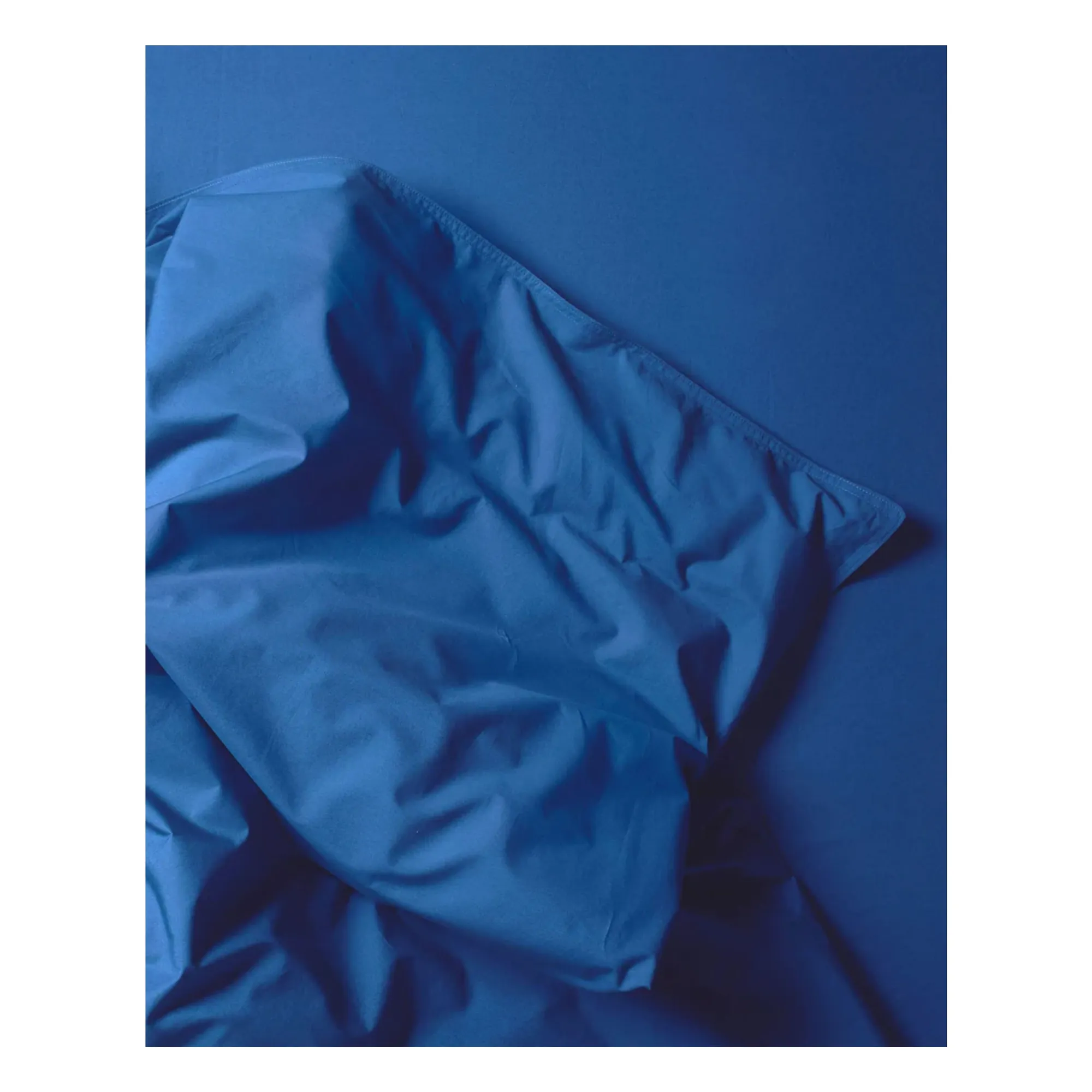 Suite 702 Cobalt Comforter Cover In Organic Percale - Blue