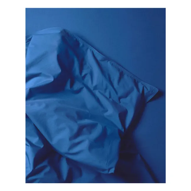 Comforter cover in organic percale - Cobalt Blue