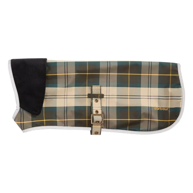 Waterproof tartan coat for dogs | Beige