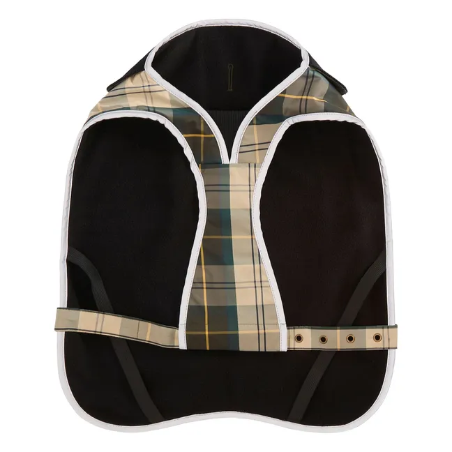 Waterproof tartan coat for dogs | Beige