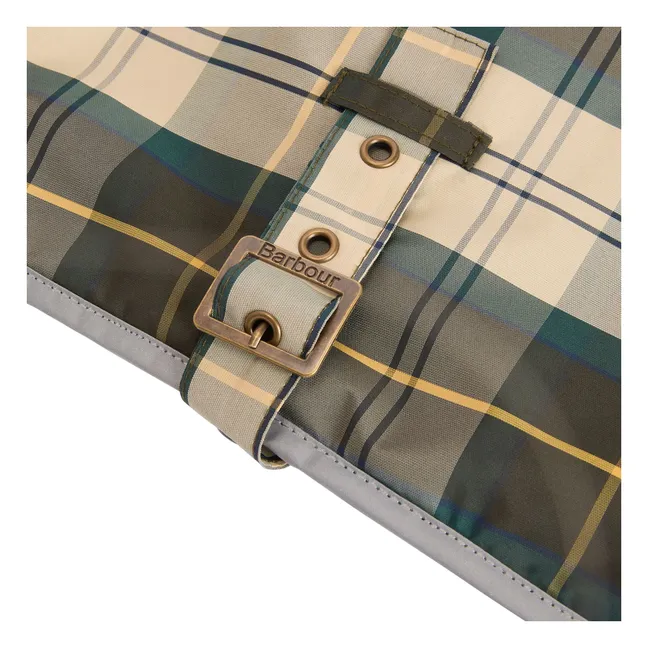 Abrigo impermeable de tartán para perros | Beige
