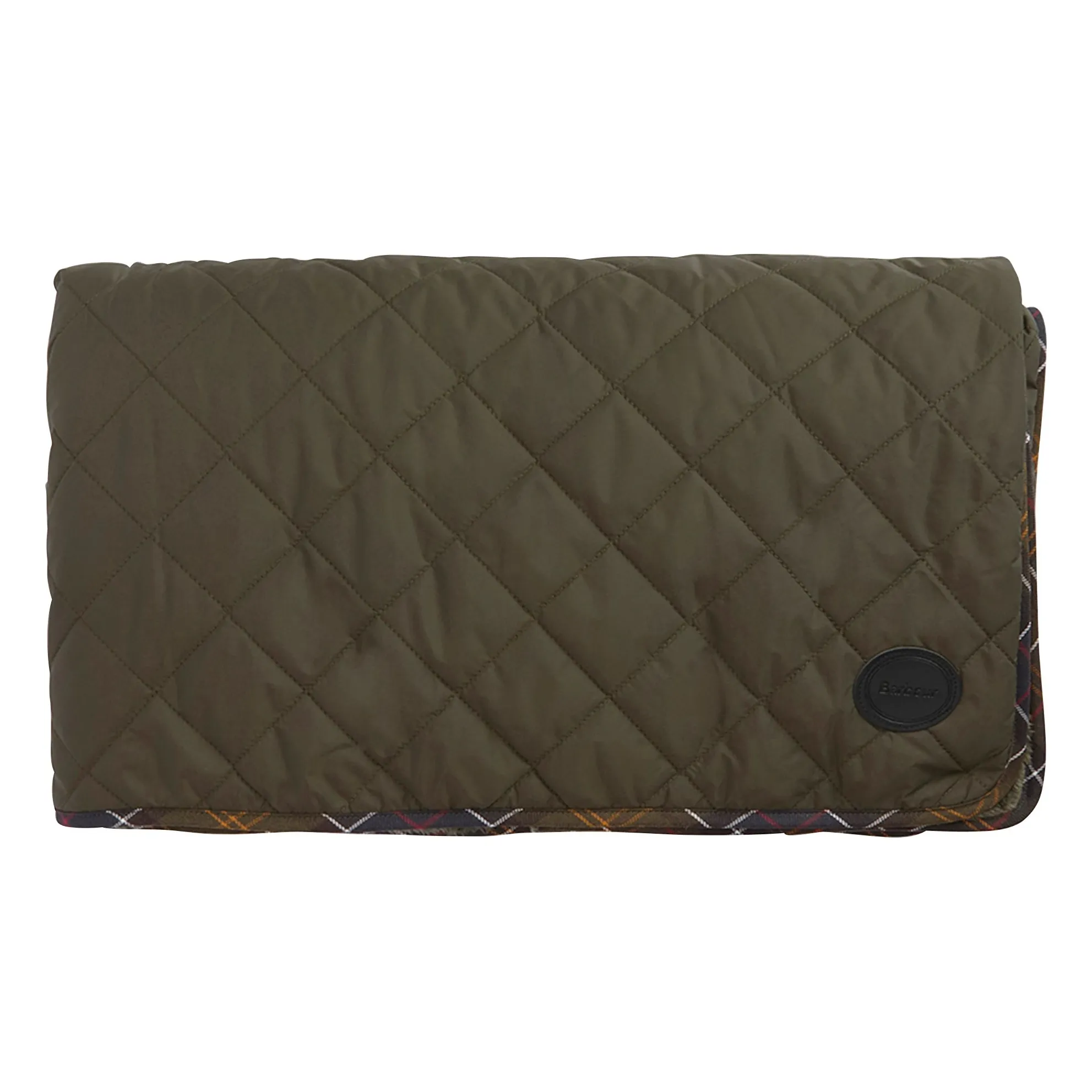 Barbour Olive Quilted Fleece Blanket For Dogs