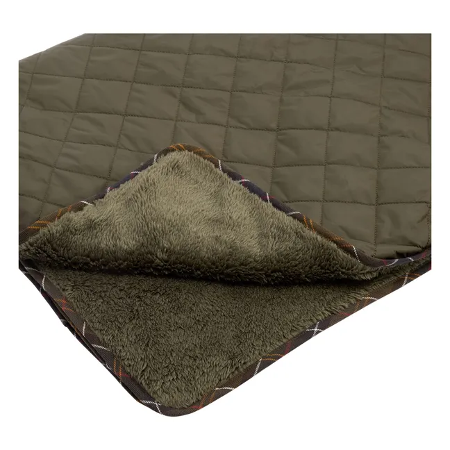 Quilted fleece blanket for dogs | Olive