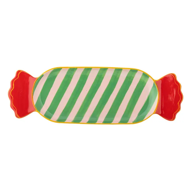 Assiette Caramella en grès | Vert