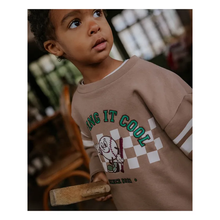 Sweat Alvin Coton Bio | Taupe- Image produit n°4