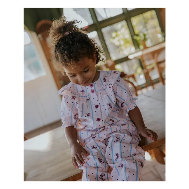 Blouse Colombe Volants | Rose