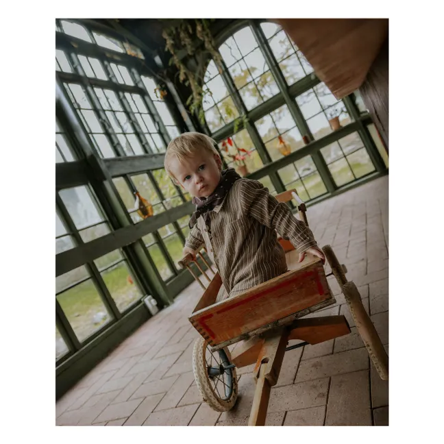 Gestreiftes Elmo-Hemd | Braun