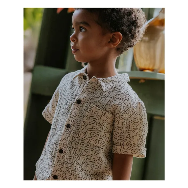 Chemise Elmo Chiffres | Ecru