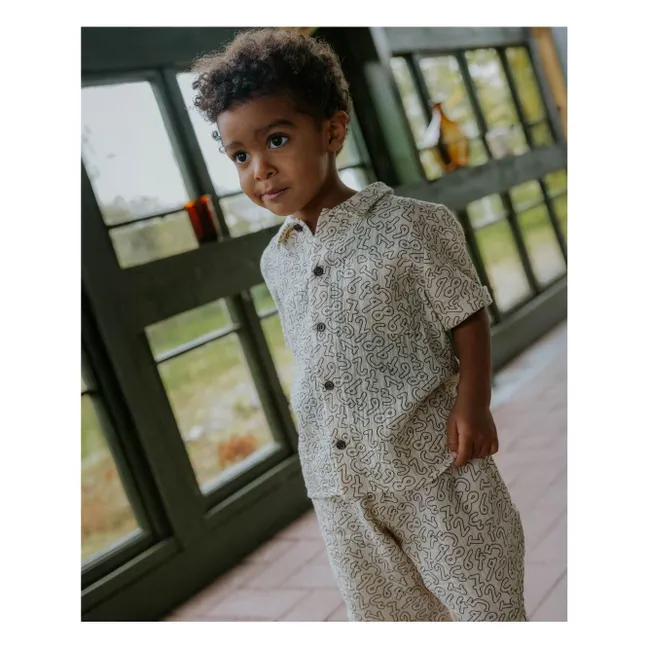 Chemise Elmo Chiffres | Ecru