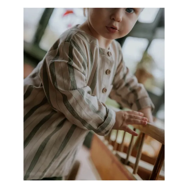 Kurta Vira Rayas Lino