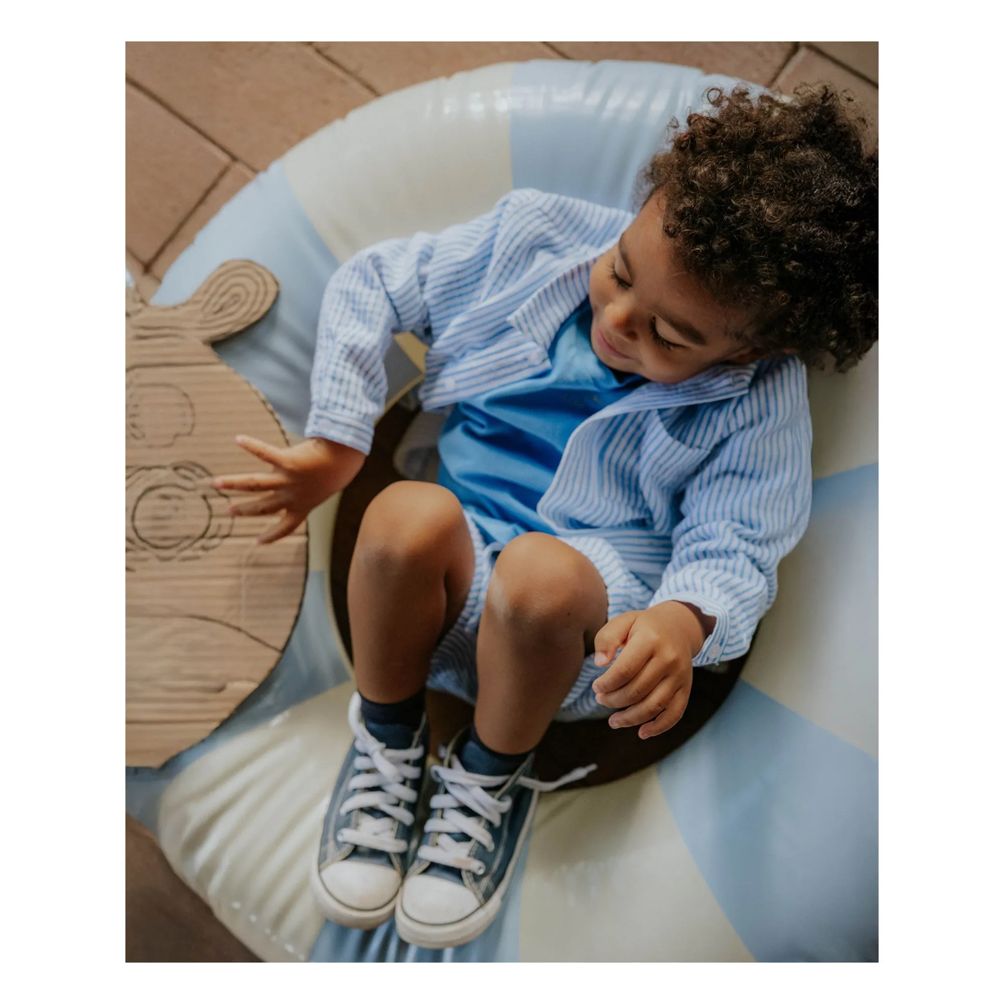 Camisa Cha Cha a rayas | Azul Cielo- Imagen del producto n°1