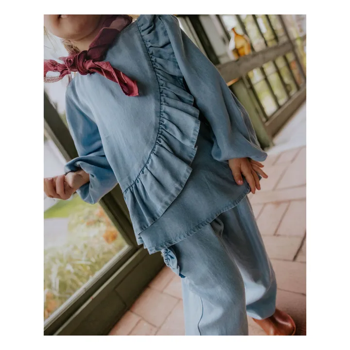 Blouse Helene Tencel | Bleu Clair- Image produit n°1