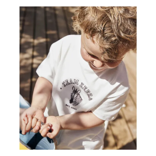 T-shirt Sommer Zèbre Coton Bio | Blanc