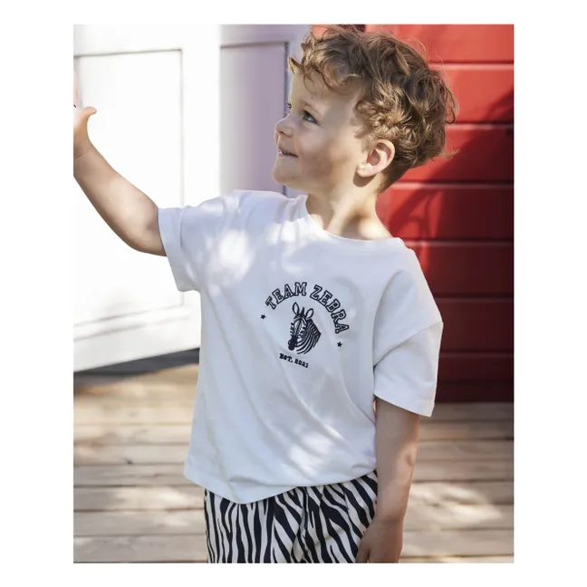 T-shirt Sommer Zèbre Coton Bio | Blanc