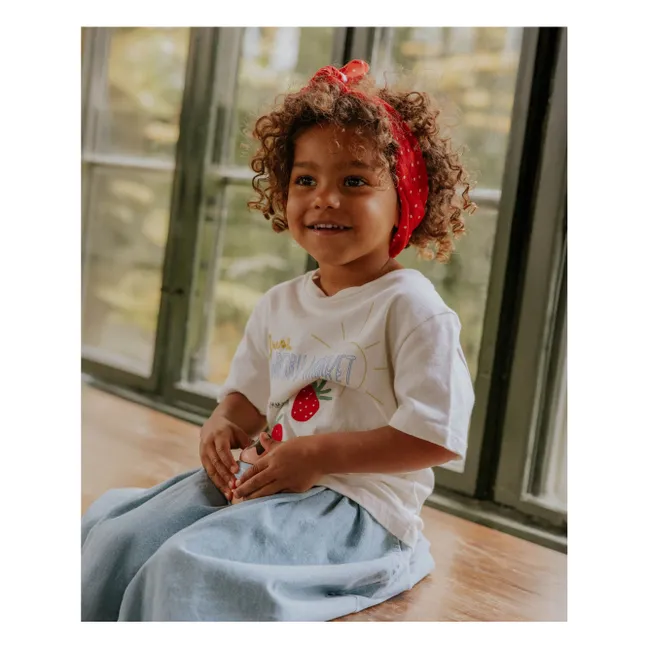 T-shirt Sommer Fraises Coton Bio | Blanc