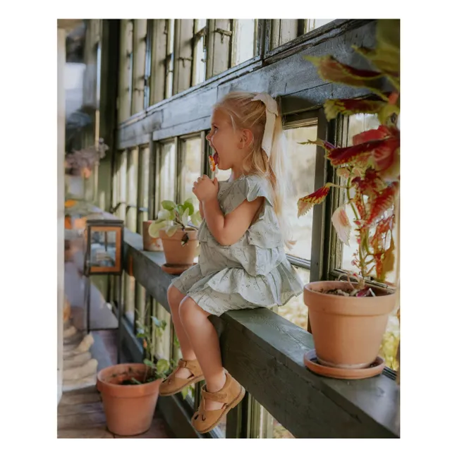 Top bordado Harper | Gris Claro