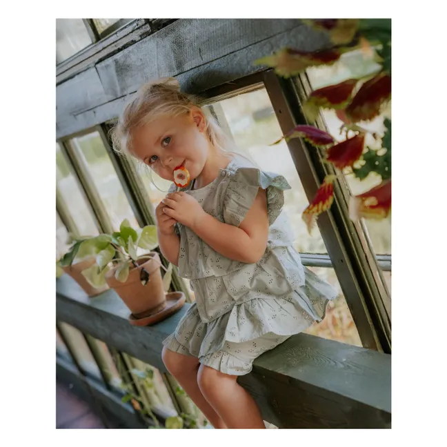 Top bordado Harper | Gris Claro