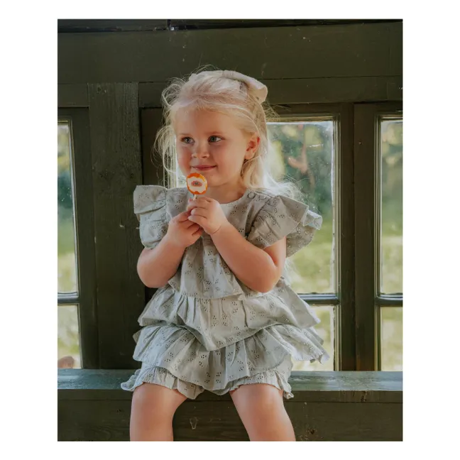 Top Harper Brodé | Gris clair