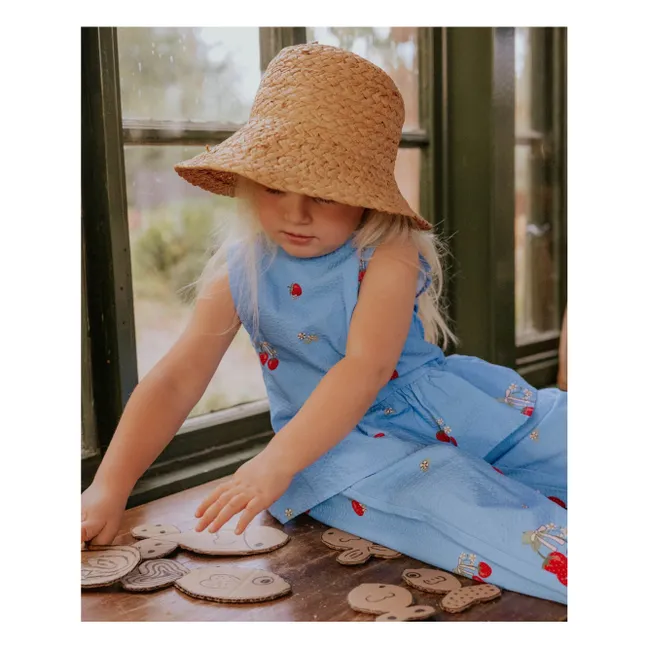 Elma Strawberry Pants | Azure blue