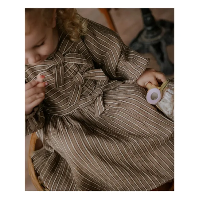 Robe Elmo Nœuds | Bois de rose