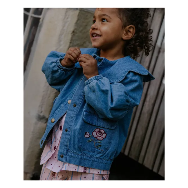 Veste Denim Don Fleurs | Bleu Clair