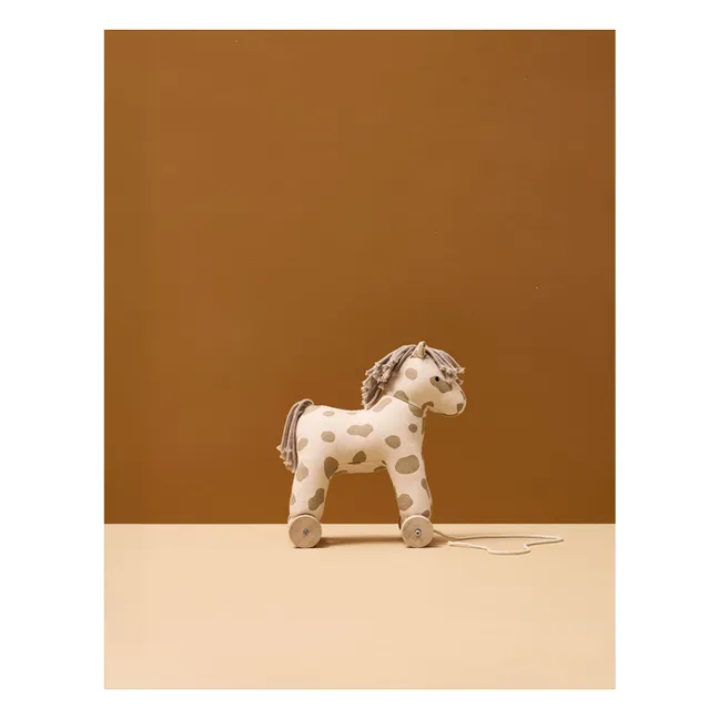 Dotty tirando del caballo