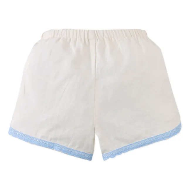 Short Nelly Dentelle Lin | Ecru