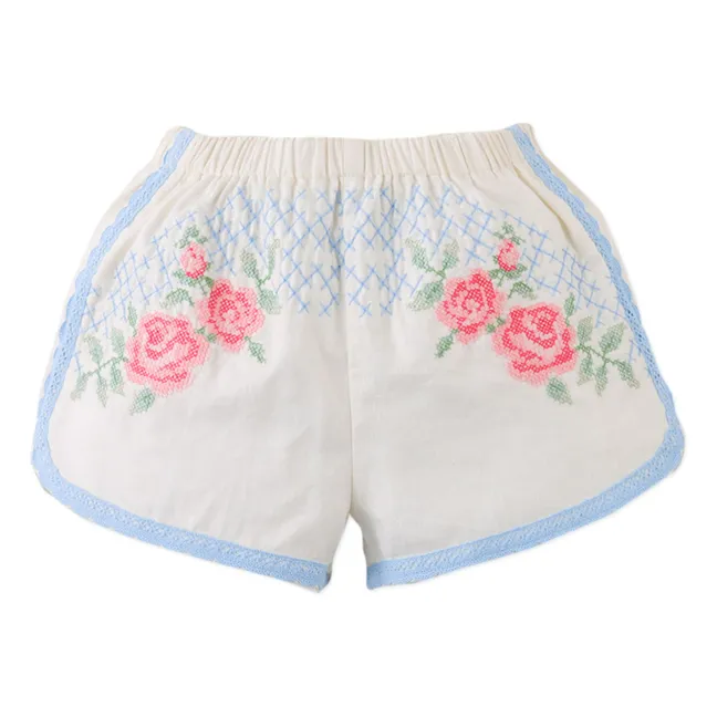 Short Nelly Dentelle Lin | Ecru