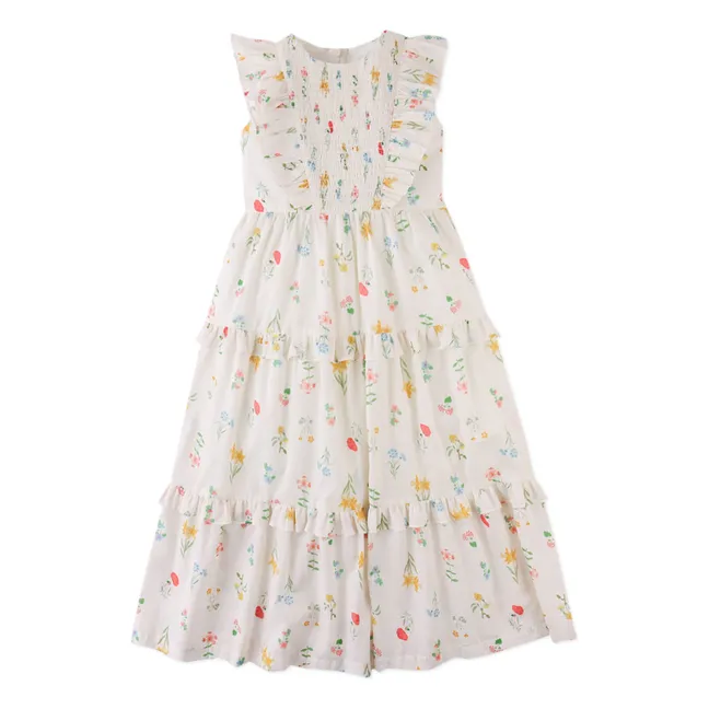 Robe Chisa Smockée | Ecru