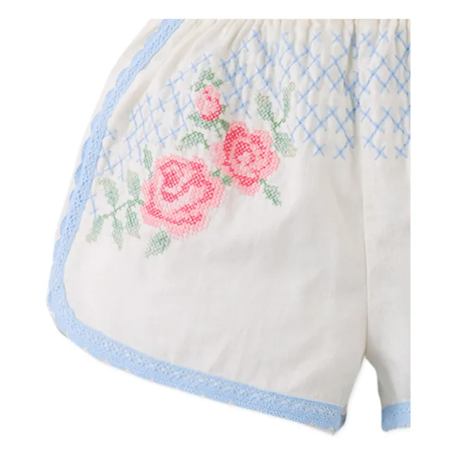 Short Nelly Dentelle Lin | Ecru