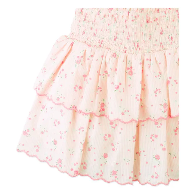 Short Bea Smocked Skirt | Pale Pink
