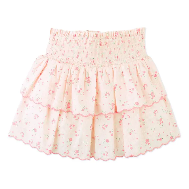 Jupe Short Bea Smockée | Rose pâle