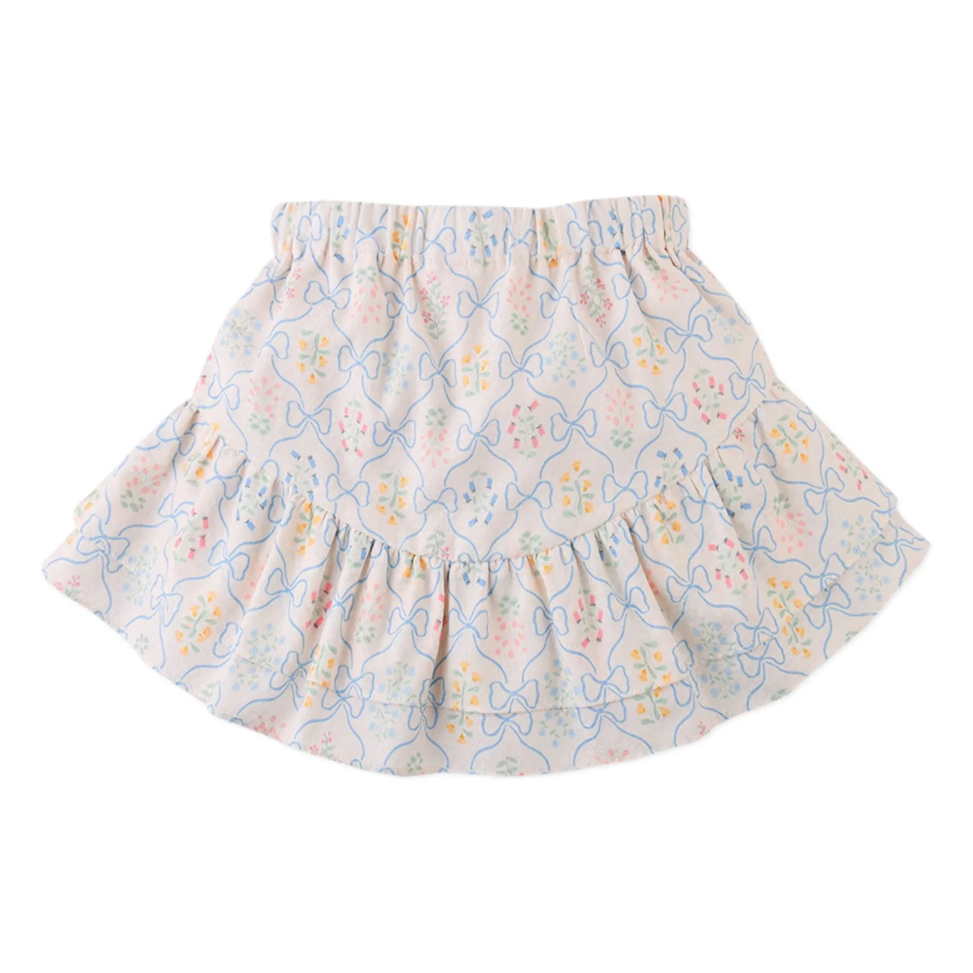 Jupe Short Volants Theresa | Ecru- Image produit n°4