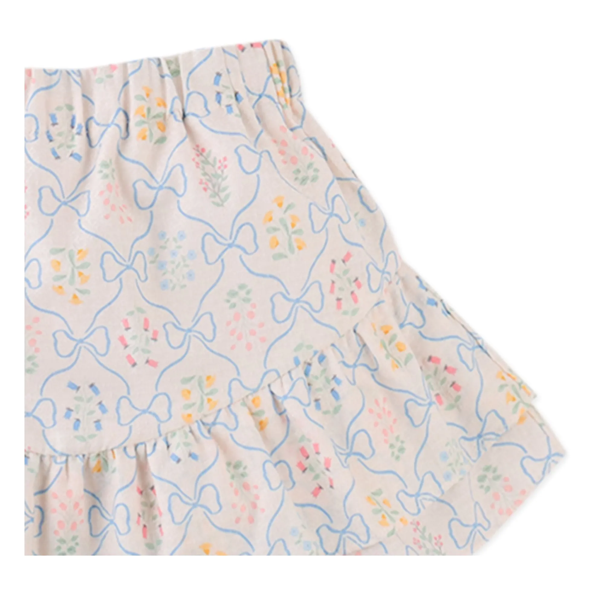 Jupe Short Volants Theresa | Ecru- Image produit n°2