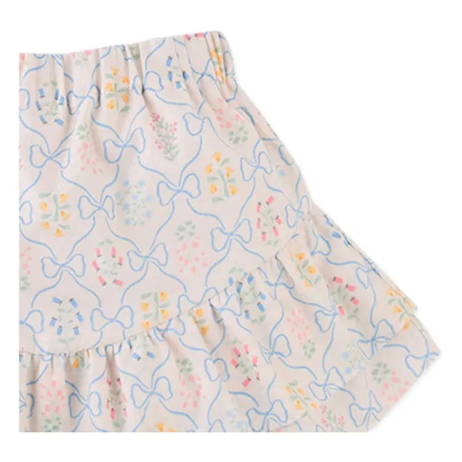Theresa Ruffle Short Skirt | Ecru
