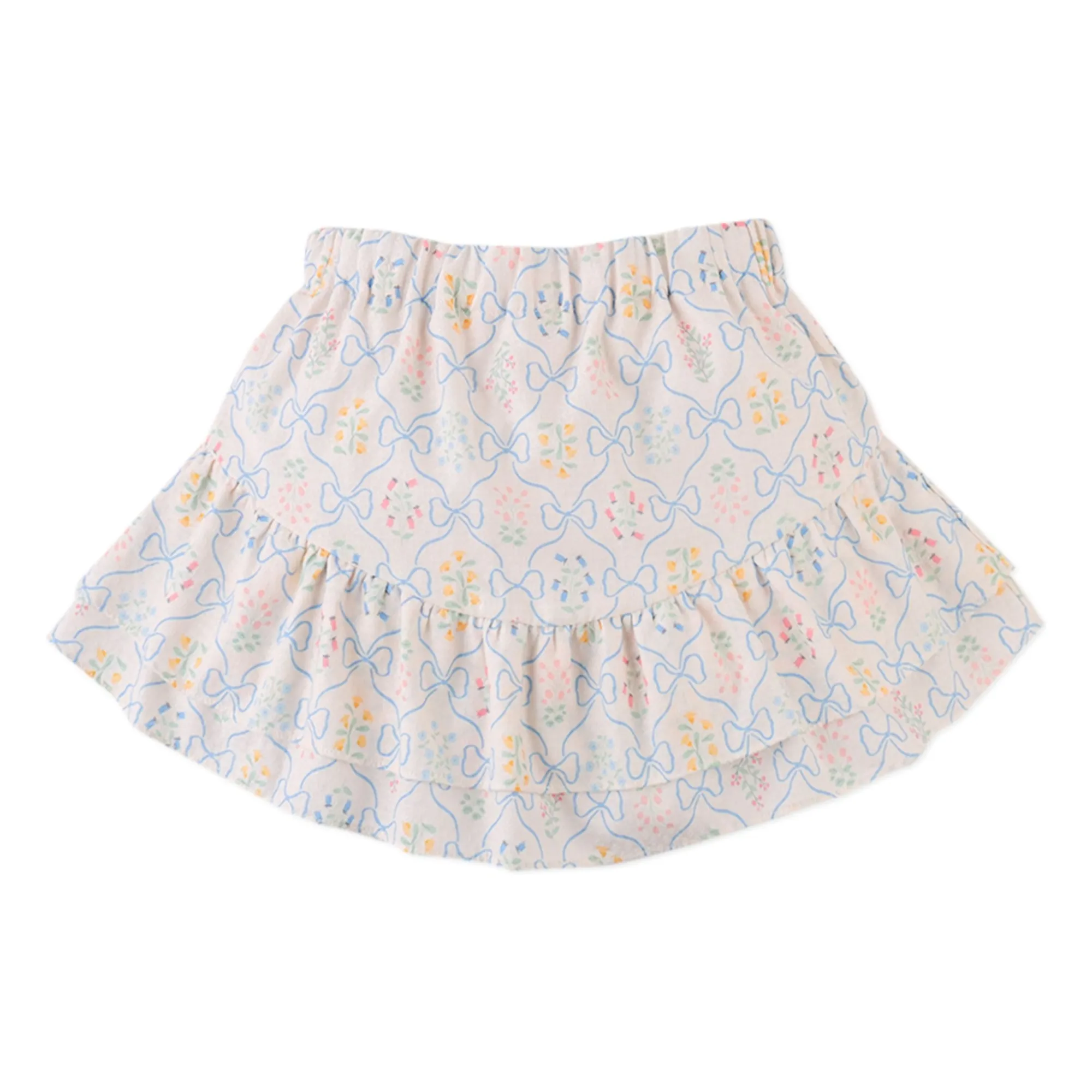 Jupe Short Volants Theresa | Ecru- Image produit n°0