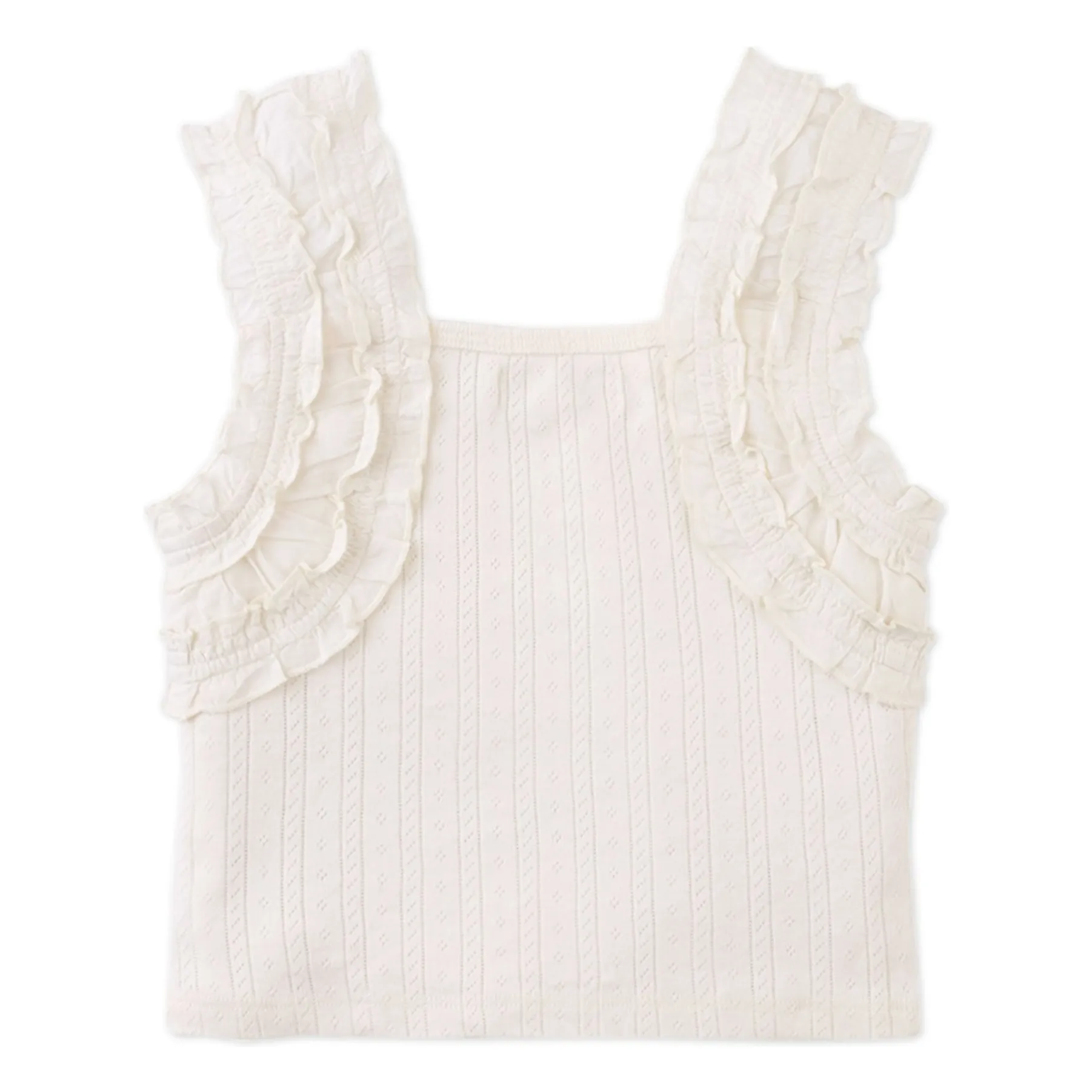 Top Sandra Smockée | Ecru- Image produit n°7