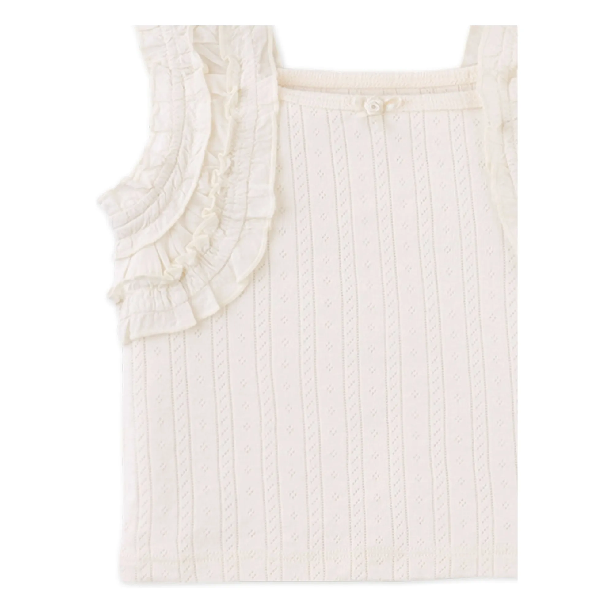 Top Sandra Smockée | Ecru- Image produit n°6