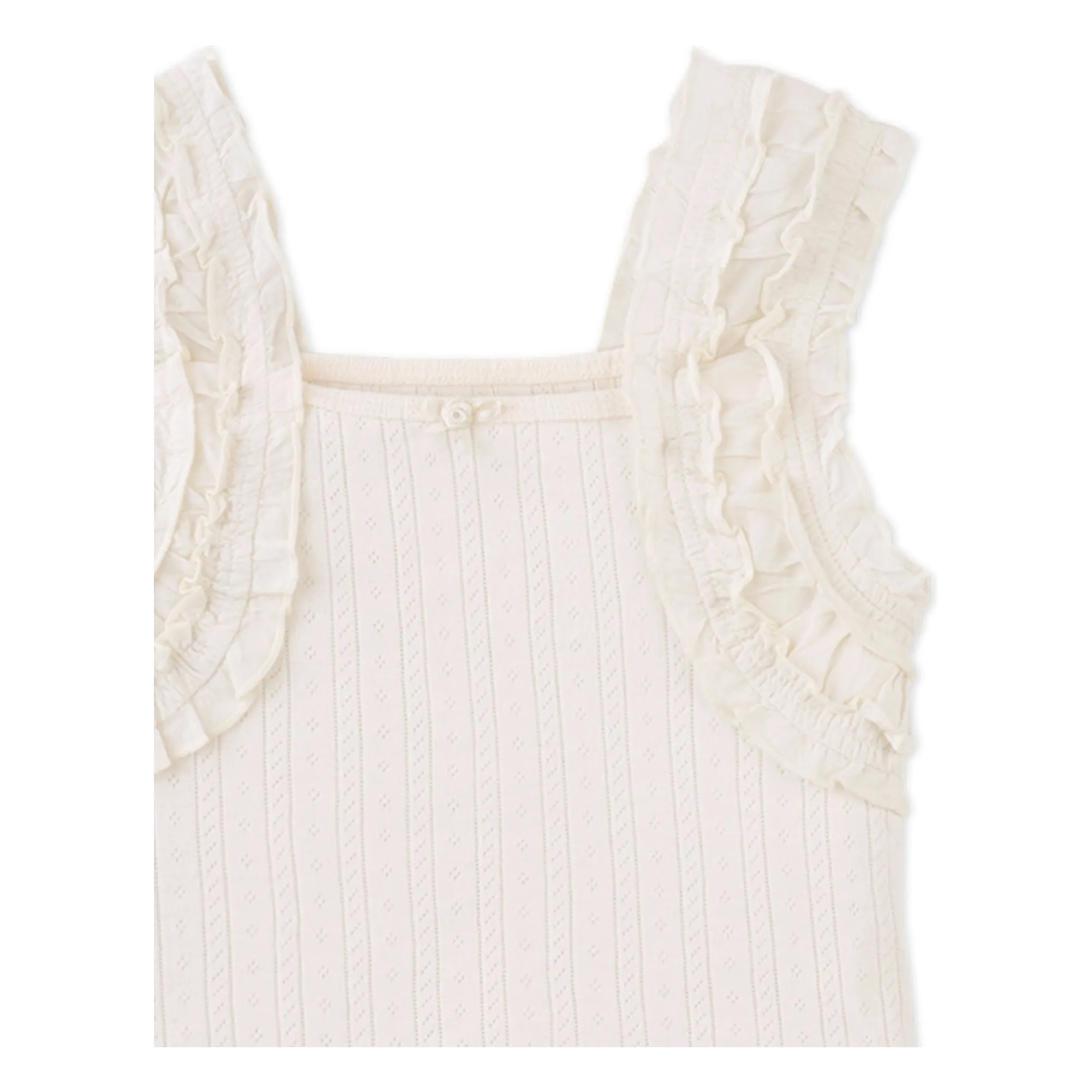 Top Sandra Smockée | Ecru- Image produit n°4