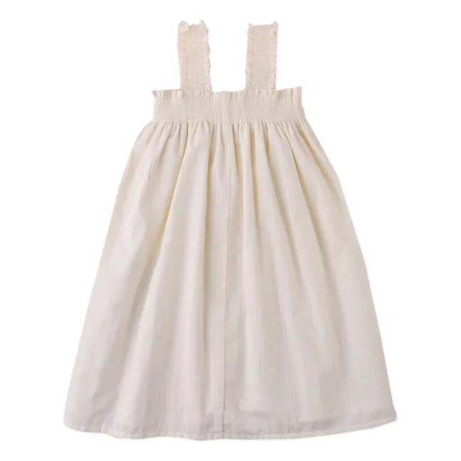 Robe Alessia Brodée | Ecru