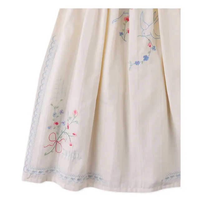 Robe Alessia Brodée | Ecru