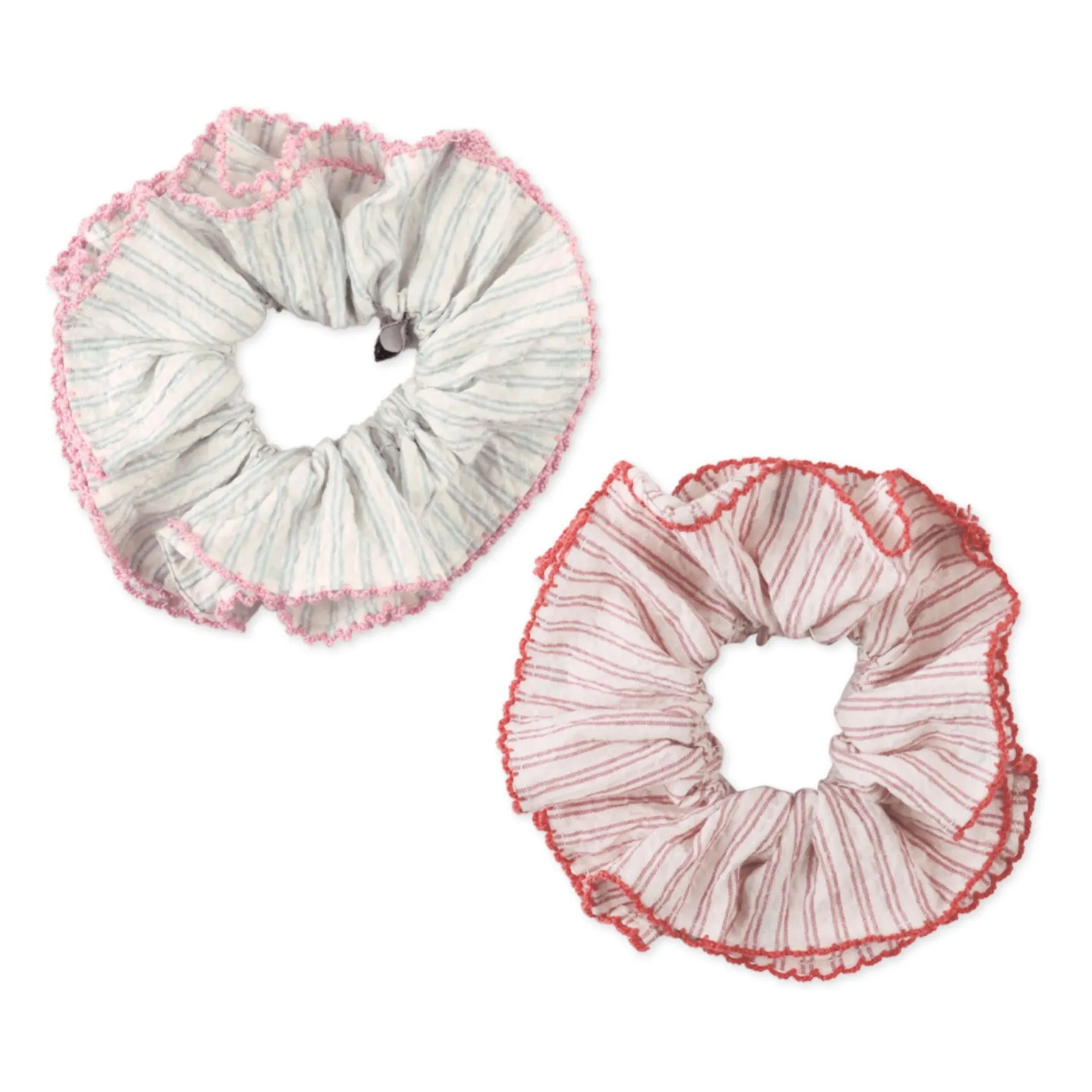 Lot de 2 Chouchous Rue Rayés | Ecru- Image produit n°3