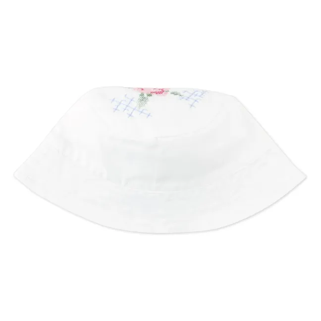 Chapeau Aria Brodé | Blanc