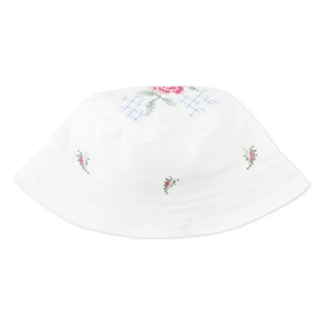 Chapeau Aria Brodé | Blanc