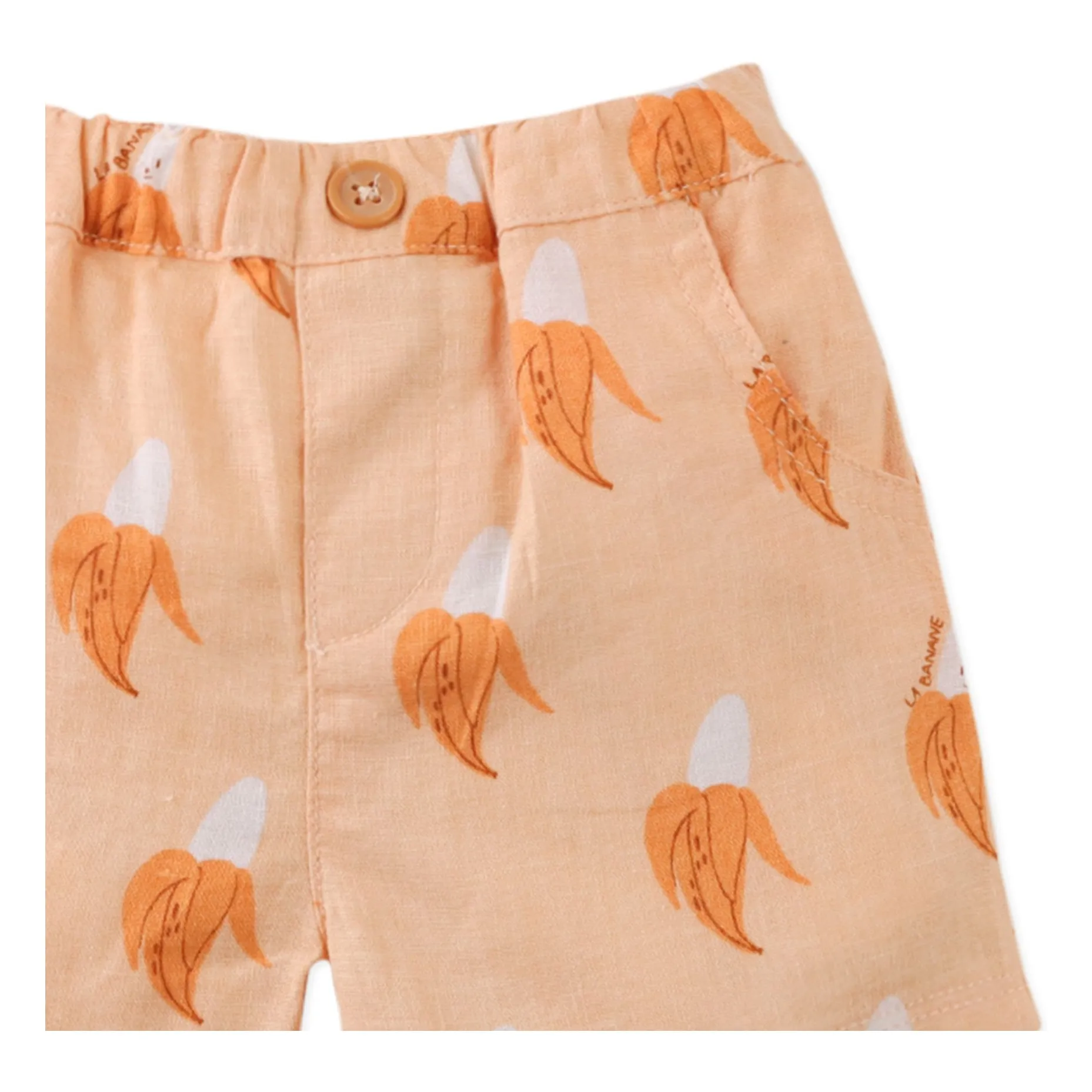 Short Thomas Bananes Lin | Orange- Image produit n°2