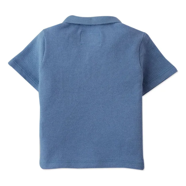 Polo Timmy Brodé Toucan Texturé | Bleu
